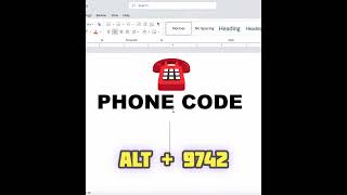 Telephone Symbol in MS-Word