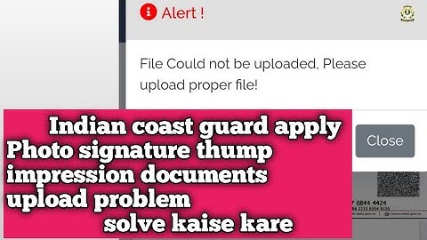 Indian coast guard online apply photo documents upload problem solved kaise kare 2022-23