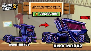 Hill Climb Racing 2 - NEW UPDATE!! NEON Truck V2😱 (Gameplay)