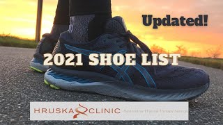 Hruska Clinic 2021 Shoe List updates