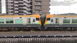 【定刻運行】しおかぜ１８号は、8600系5両編成で、妹尾駅を通過、岡山に向かいました。