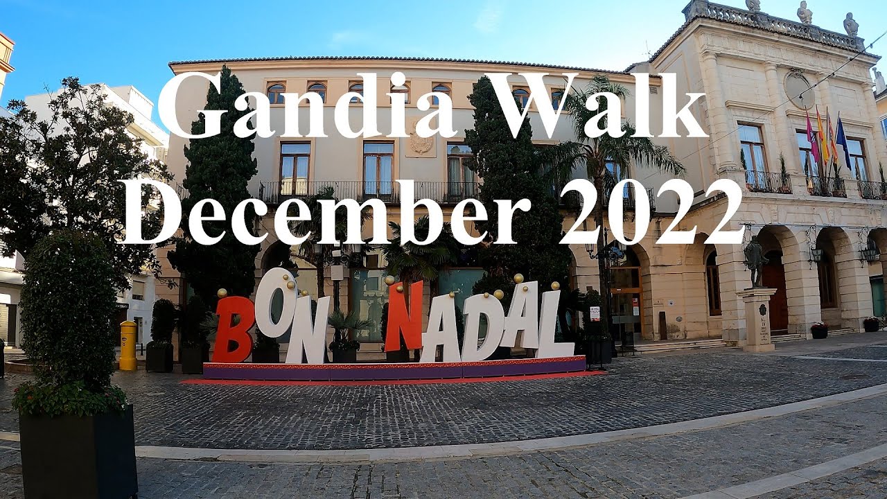 🚶‍♂️ Gandia Walk | A Peaceful Sunday Morning at Christmas Time🎄