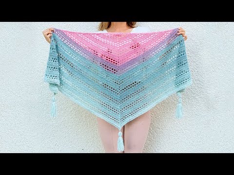 Such Simple Shawl Made With Mandala Cake Free Crochet Pattern