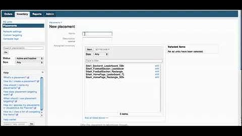 DFP Small Business Inventory  Placements
