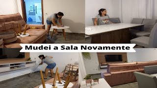 Mudei a Sala Novamente | Instalação do Painel de Televisão | Rotina do Dia