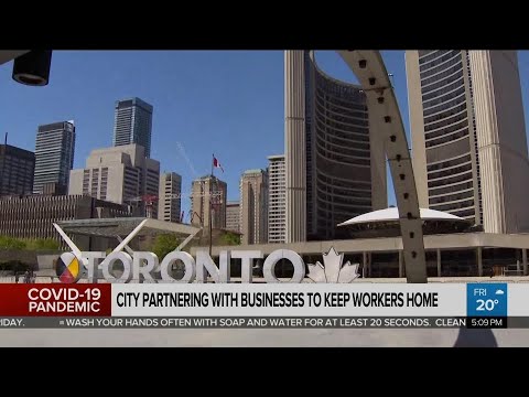 City working with major businesses to keep workers at home - YouTube