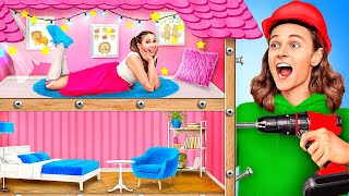 Kleine SCHWESTER baut GEHEIMES Mini-Haus! GEHEIM-Schloss – Zimmer-Makeover von La La Lebensfreude screenshot 2