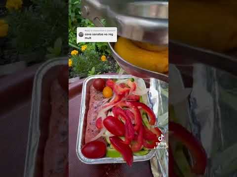 سمك سلمون مع خضار بالفرن الي يهتم بالصحة والرجيم