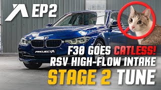 EP2: Installing RSV Intake & High-Flow Catless Downpipe For STAGE 2+ (LCI BMW F30 320i Project Car)