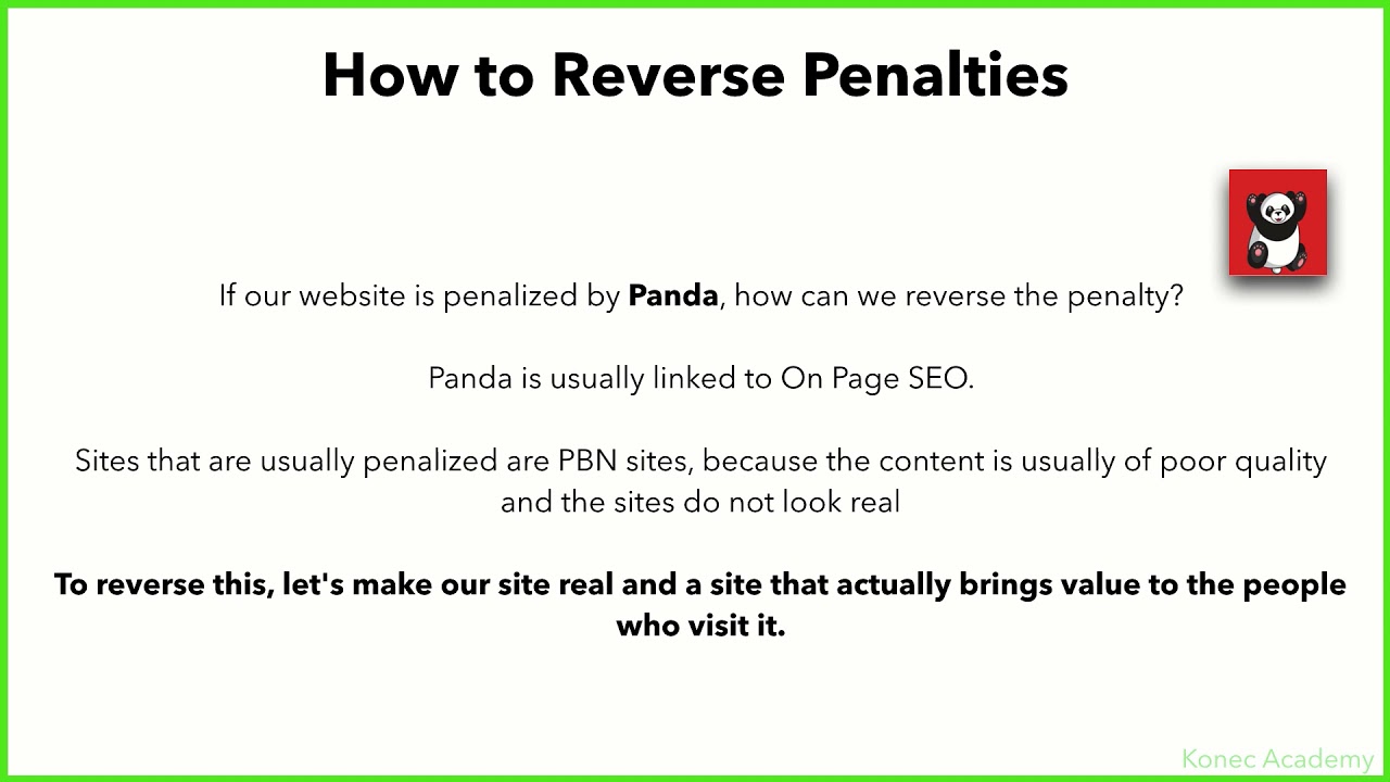Reversing Google Penalties - SEO Tutorial