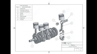 Ejercicio 92 Bielas y cigueñal Solidworks