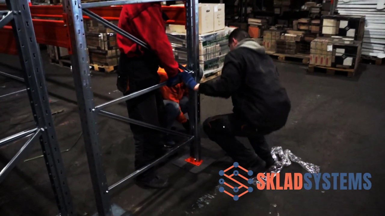 Монтаж системы паллетных стеллажей. Проект компании \"SkladSystems ...
