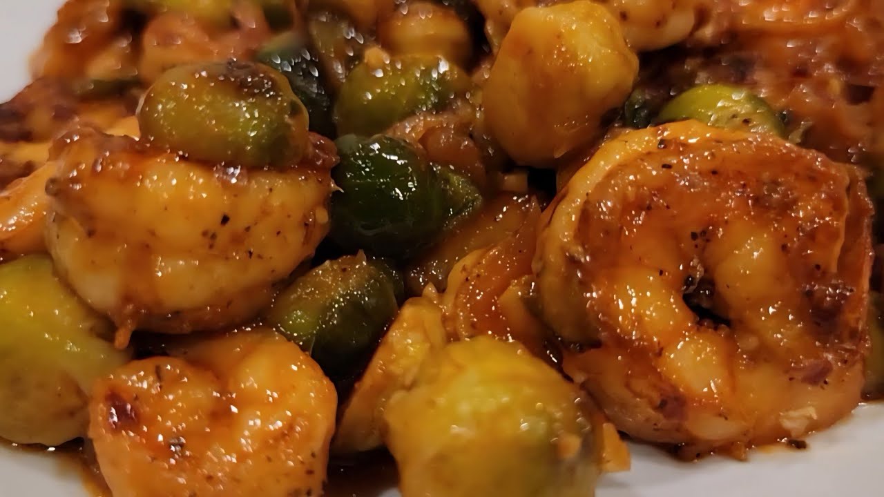 Brussels Sprouts and Shrimp