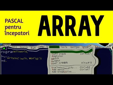 Invatam Pascal 7 - Array (tablou unidimensional)