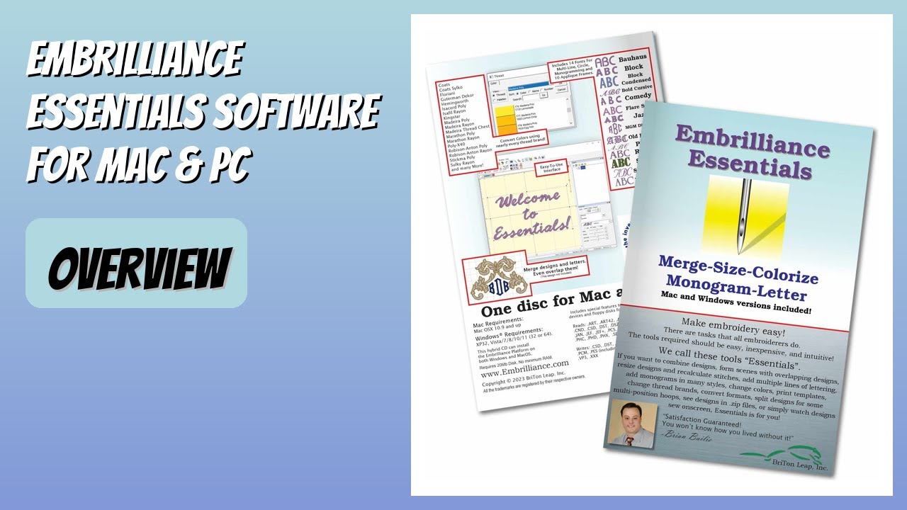 REVIEW (2026): Embrilliance Essentials Software for Mac & PC. Features