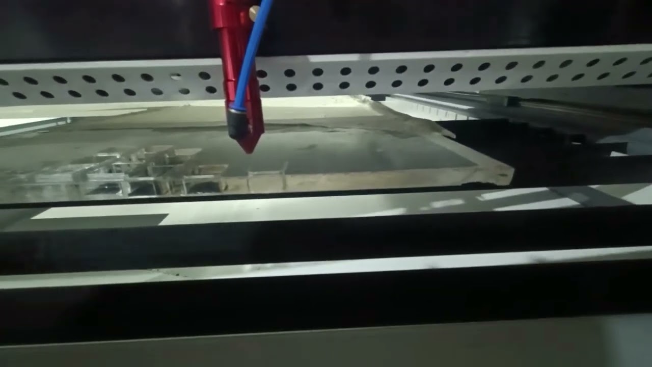 300W CO2 Laser Cutting Machine Test | 20mm Transparent Acrylic Precision Cutting
