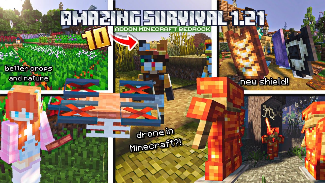 TOP 10 AMAZING AND USEFUL SURVIVAL ADDON TEXTURE PACK FOR MINECRAFT ...