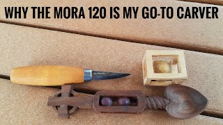 The Mora 120, My GoTo Knife for Woodcarving and Musical Instrument Building or Repair.