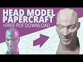 Papercraft head model process free pdf download