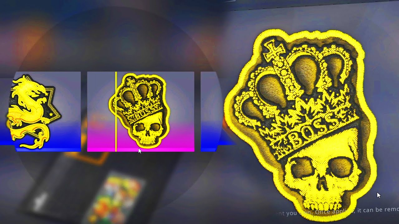 золотой череп наклейка.