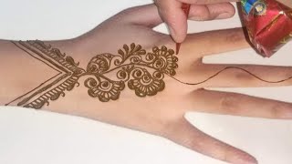 Very cute&standard back hand Mehndi design for beginners|Simple henna design tricks|Mehndi tutorial screenshot 5