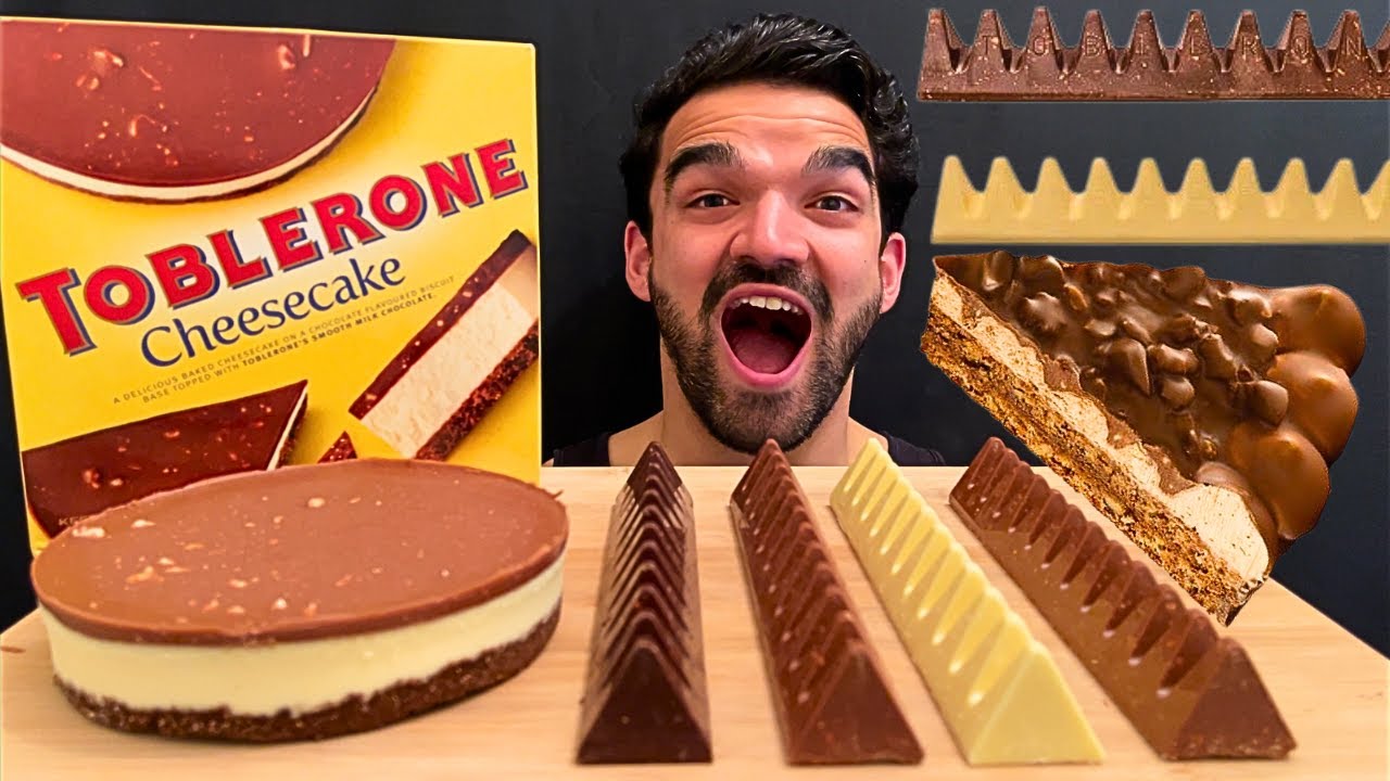 ASMR MUKBANG CHOCOLATE, CHOCOLATE TOBLERONE, TOBLERONE CHEESECAKE EATING SOUNDS, 먹방 초콜릿, 초콜릿 토블론, 토