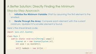 Finding the Minimum Value in an Array