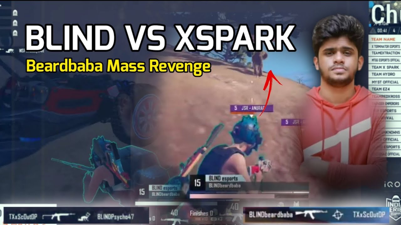 Blind Vs Xspark🔥| Beardbaba Mass Revenge Team Xspark | Mass Tribute Video Blind | Bgis Quater Finals