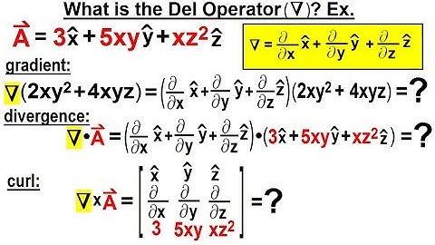 Physics Ch 67.1 Advanced E&M: Review Vectors (18 of 55) What is the Del Operator? Ex.