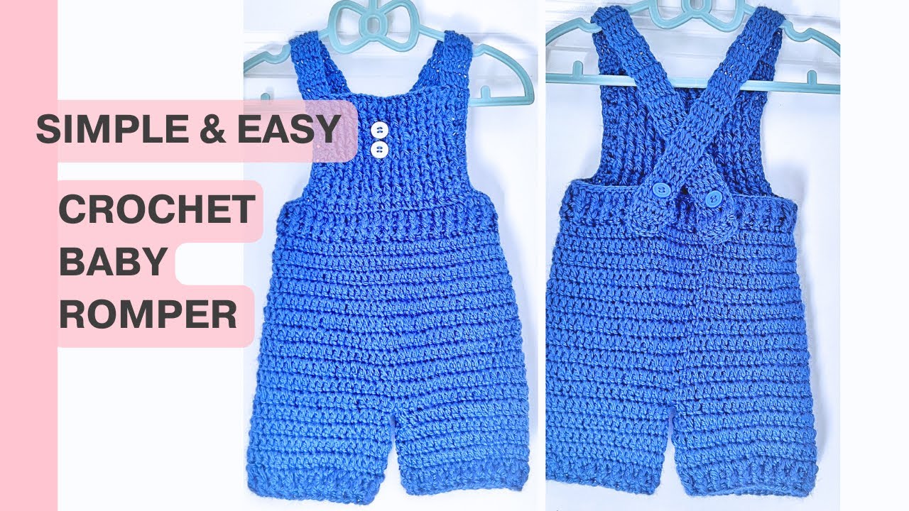 Simple Easy Crochet Baby Romper Beginner Friendly Tutorial | Crochet Baby Overall