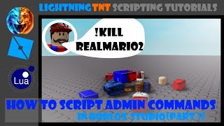 How to make an Admins Commands system in Roblox! (1)