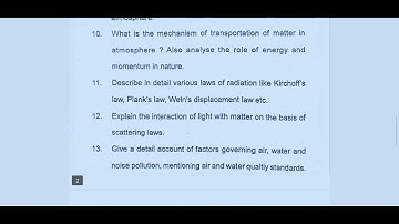 environmental physics || M.sc. physics 4th sem || pyq paper || Sri dev suman