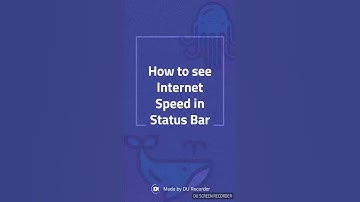 See the net speed in Status Bar or upper section in Android - Lenovo
