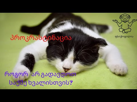 პროკრასტინაცია. როგორ არ გადავდოთ საქმე ხვალისთვის?