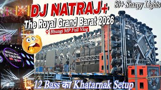 MP King 👑 Natraj DJ Bhopal Wala 2026 First Royal Grand Barat in Bhungi MP | 12 Bass Only | #djvlog