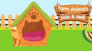 Farm Animals for Kids | Animals Hide and Seek for Kids | Guess the Animals