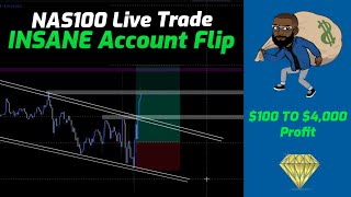 INSANE ACCOUNT FLIP | Live Trading NAS100 |Live Trade With Me \& Learn My Strategy