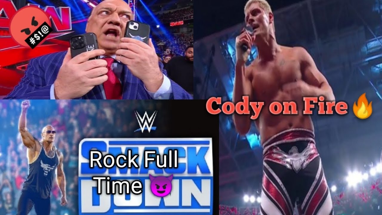 The Rock Schedule Revealed🔥Paul Heyman Warning ⚠️ to Cody Rhodes on Raw ...