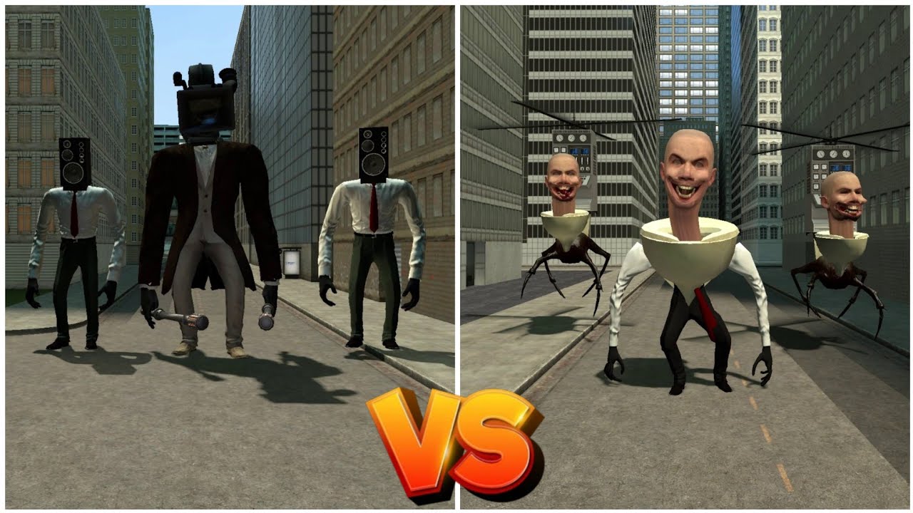 Гигантский оператор против вертолета команды Skibidi