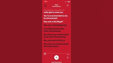 Thumbnail of Illegal • PinkPantheress #spotify #spotifyclone #lyrics #audio #fyp