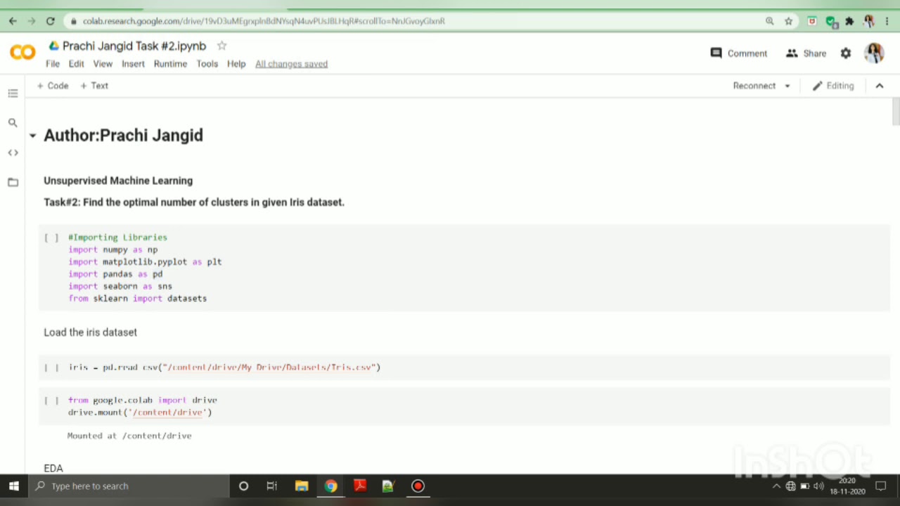 Unsupervised Machine Learning Task - YouTube