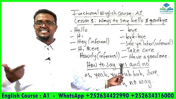 Functional English Course_A1_Lesson 3