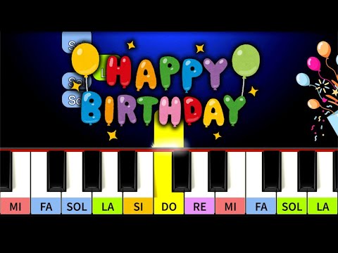 Joyeux Anniversaire Au Piano Tuto Débutant Avec Notes En Couleurs 