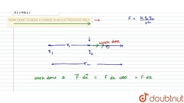 WORK DONE TO MOVE A CHARGE IN AN ELECTROSTATIC FIELD