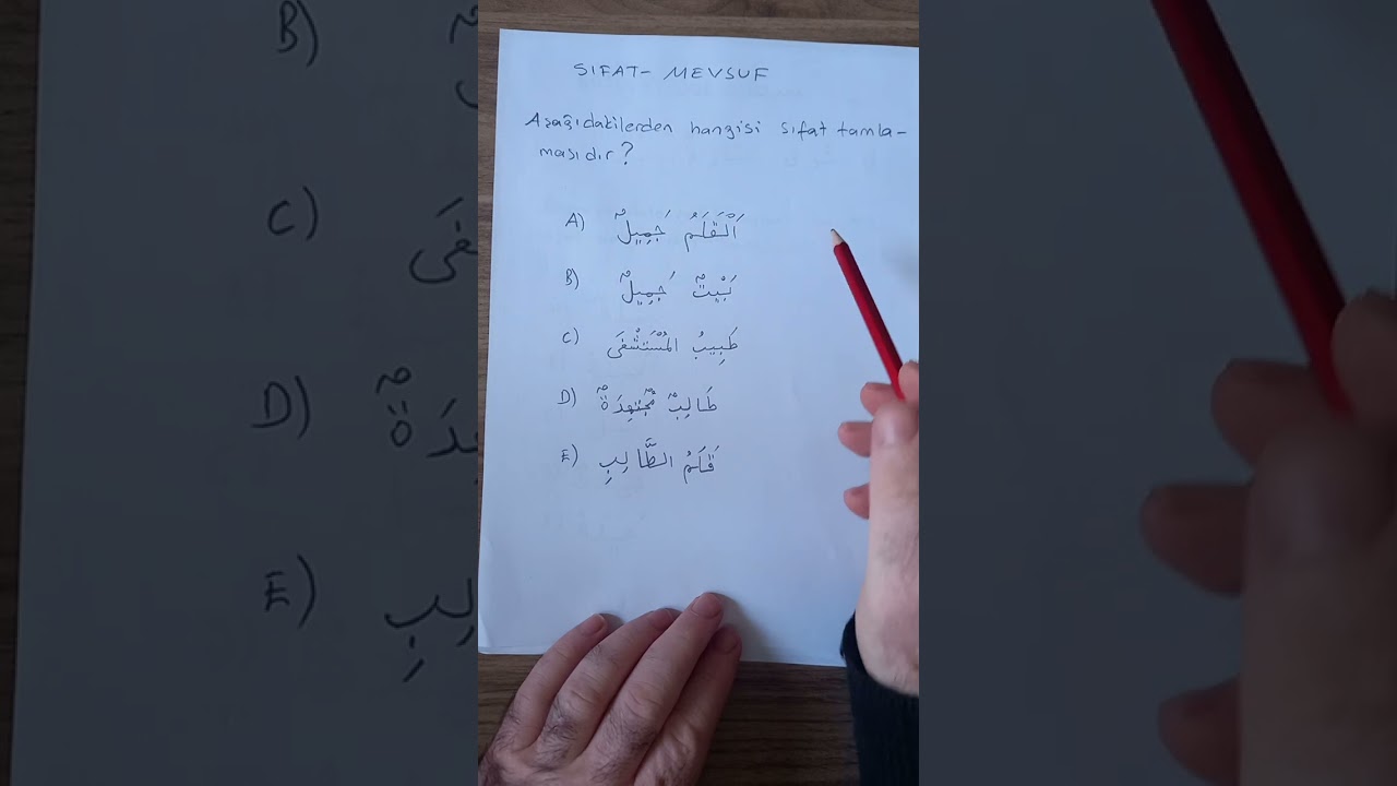 73.Ders: Arapça Önlisans Soru Çözme Teknikleri