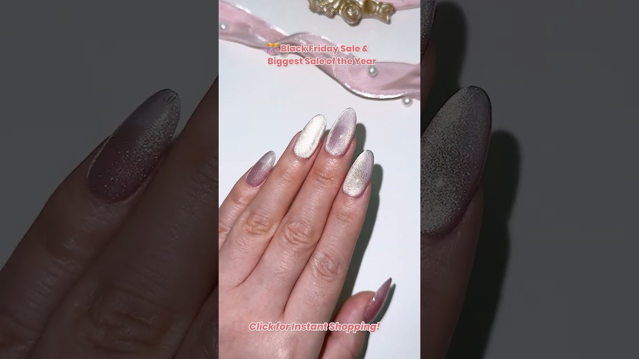 Pink Cat Eye Nails✨🤩Amazing Black Friday Deals up to 70% off at beetlesgel.com💖