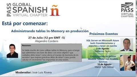 Administrando Tablas In Memory OLPT en Producción