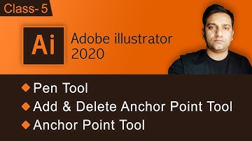Adobe illustrator Pen tool, Add Anchor, Delete Anchor, Anchor Point [ Class-5 ]