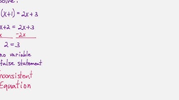 Identify inconsistent equations, identities, and conditional equations