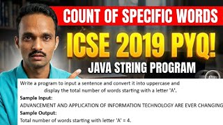 ICSE Class 10 Java: Don't Skip This String Program! (2019 PYQ Solved) | Computer Application